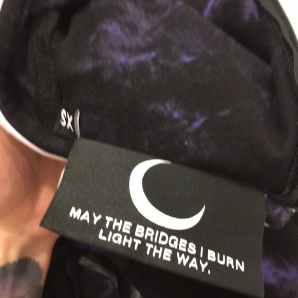 Killstar black and purple tie-dye dress - Picture 3 of 4